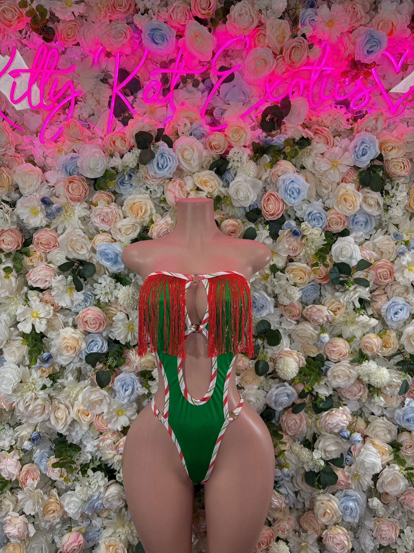 Bottlegirl Christmas Bodysuit - Holiday Design | Exotic Dancewear for Performers, Bottlegirl, Bartender