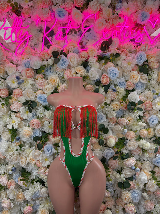 Bottlegirl Christmas Bodysuit - Holiday Design | Exotic Dancewear for Performers, Bottlegirl, Bartender