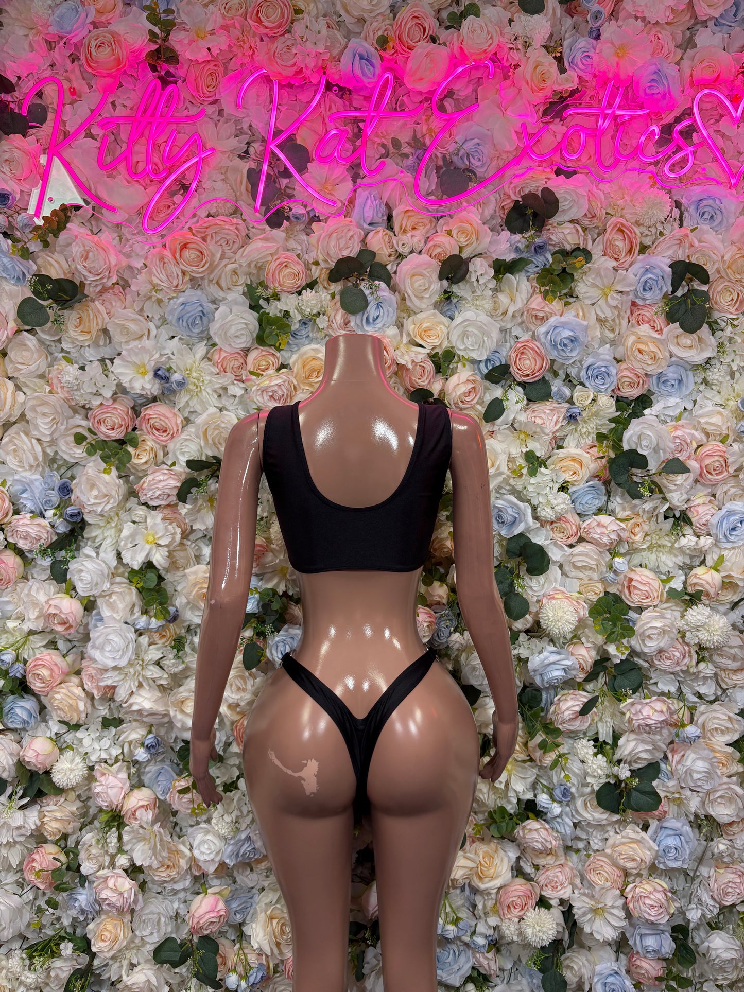Exotic Dancewear Black Two-Piece Bikini – Summer Festival & Rave Wear