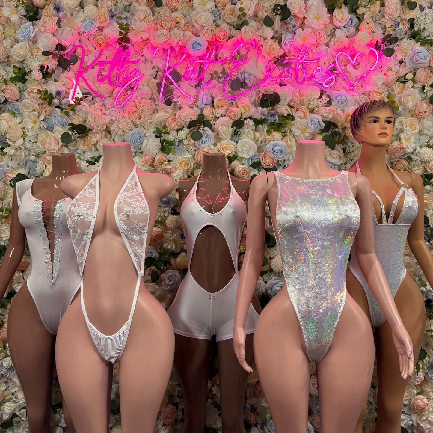 White Festival Bodysuit for Women - Rave Outfit, Exotic Dancewear, Summer Performer Costume