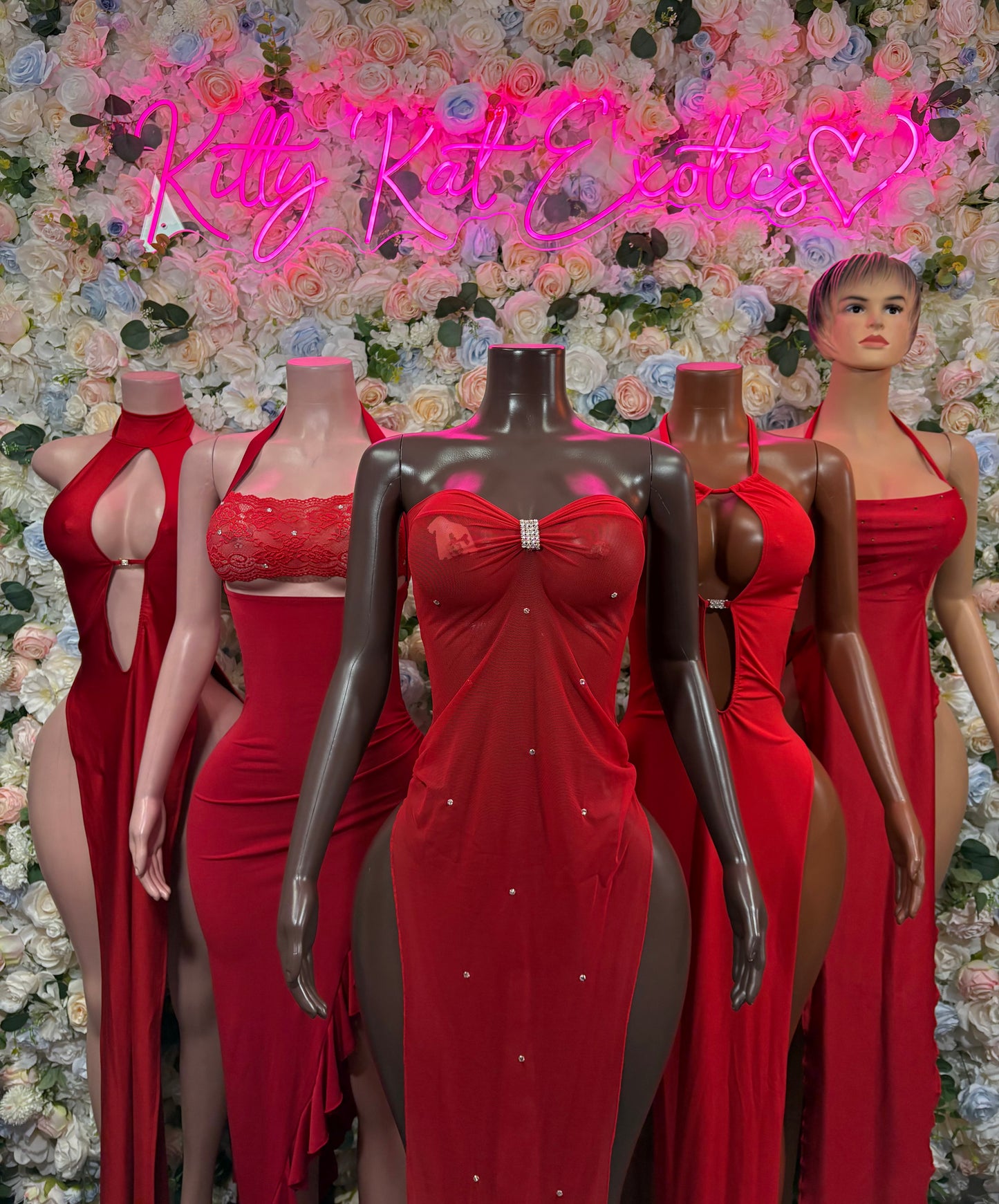 Summer Red Gown - Sexy Dance Costume, Sultry Clubwear Gown, Bold Performance Outfit, Trendy Party Dress