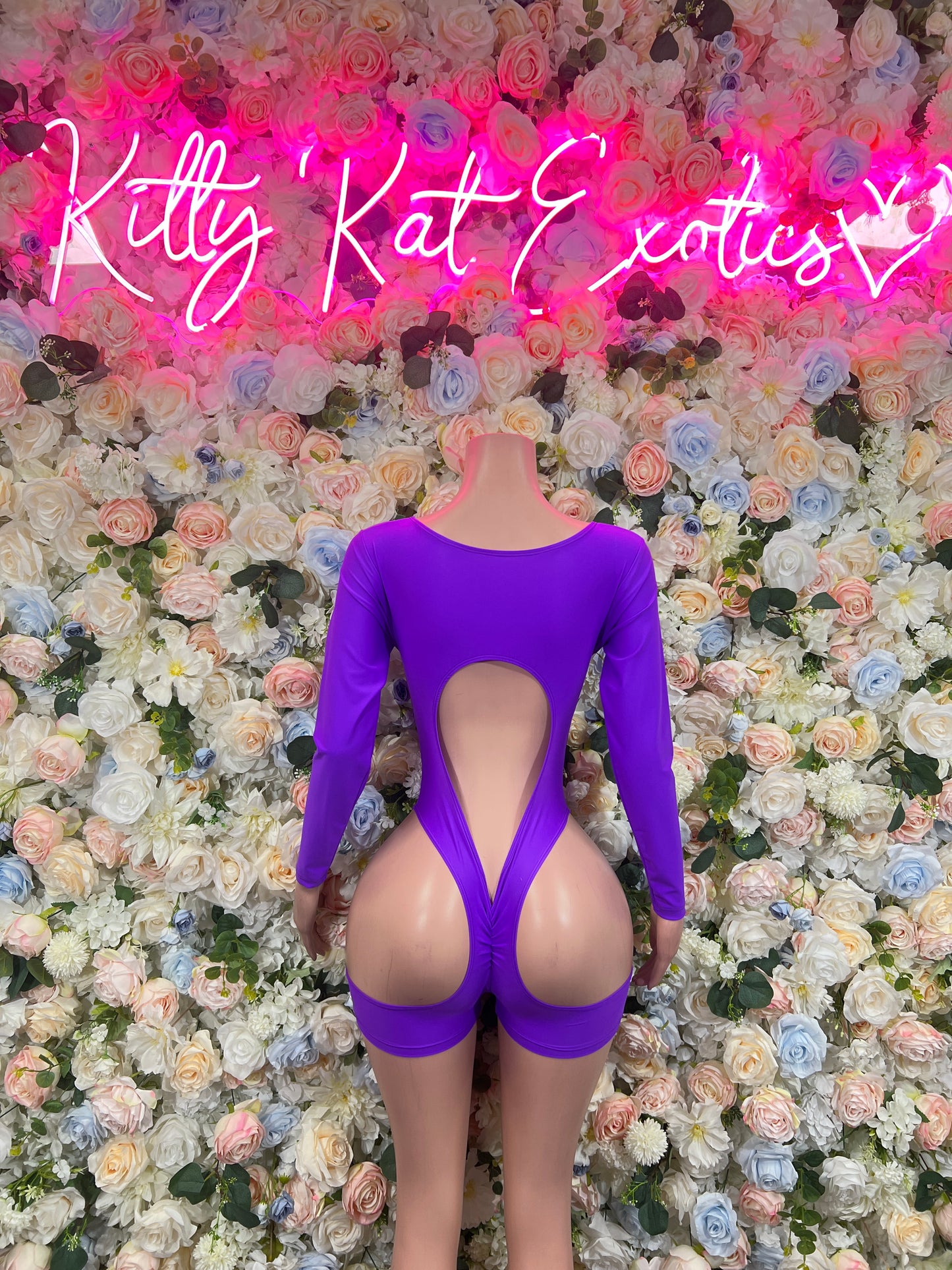 Bottlegirl - Exotic Dancewear Purple One Piece  - Rave Outfit  Sexy for Performers, Events, or Special Occasions