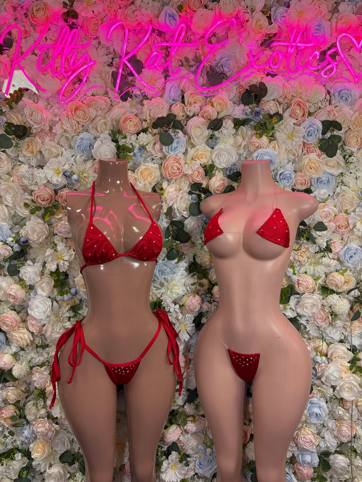 Red Bikini Set Rave Outfit Festival Swimwear Ravewear