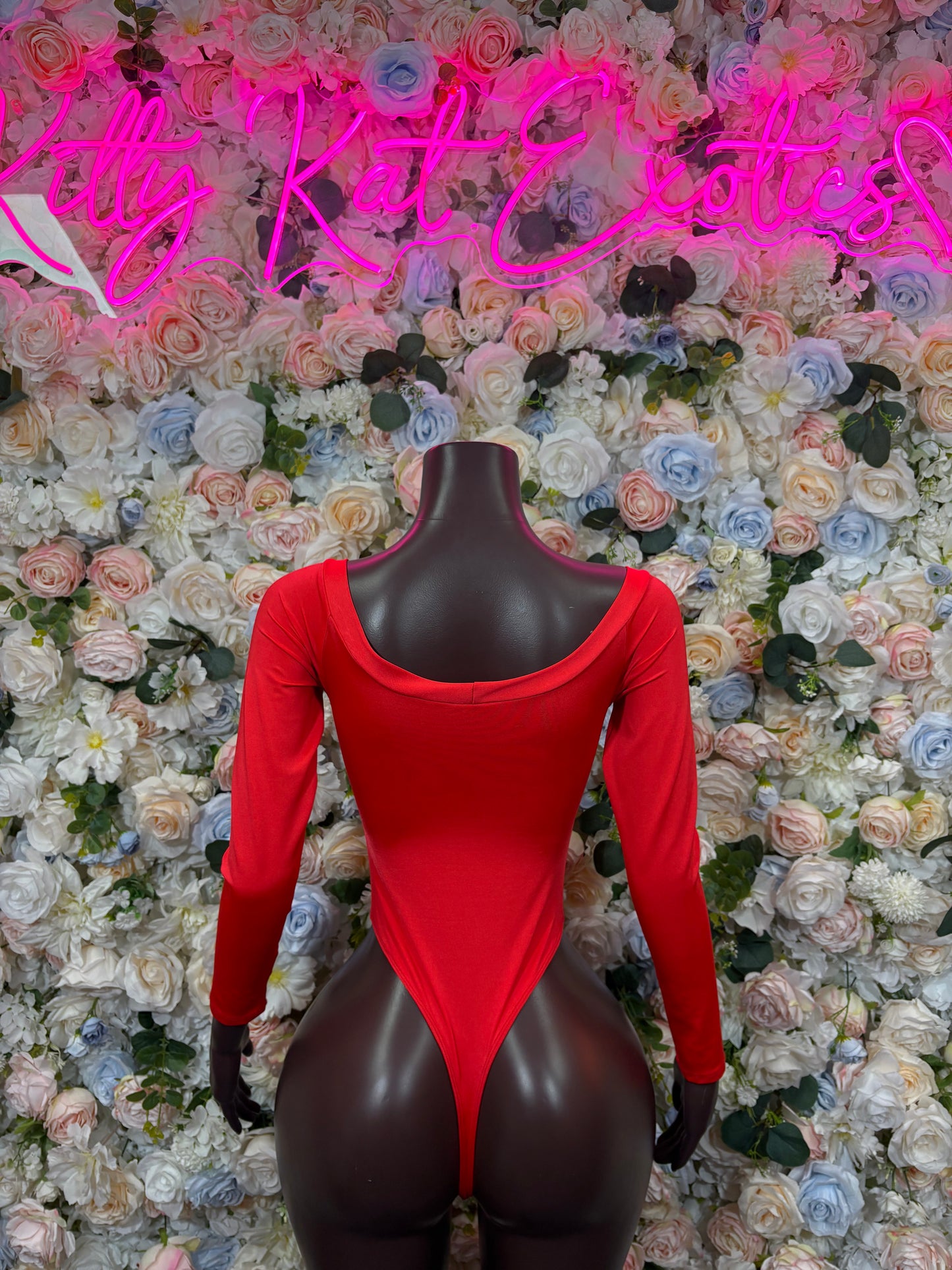 Red Bodysuit Rave Festival Outfit Women - Exotic Dancewear Stripper Clubwear Bottle Girl Ravewear