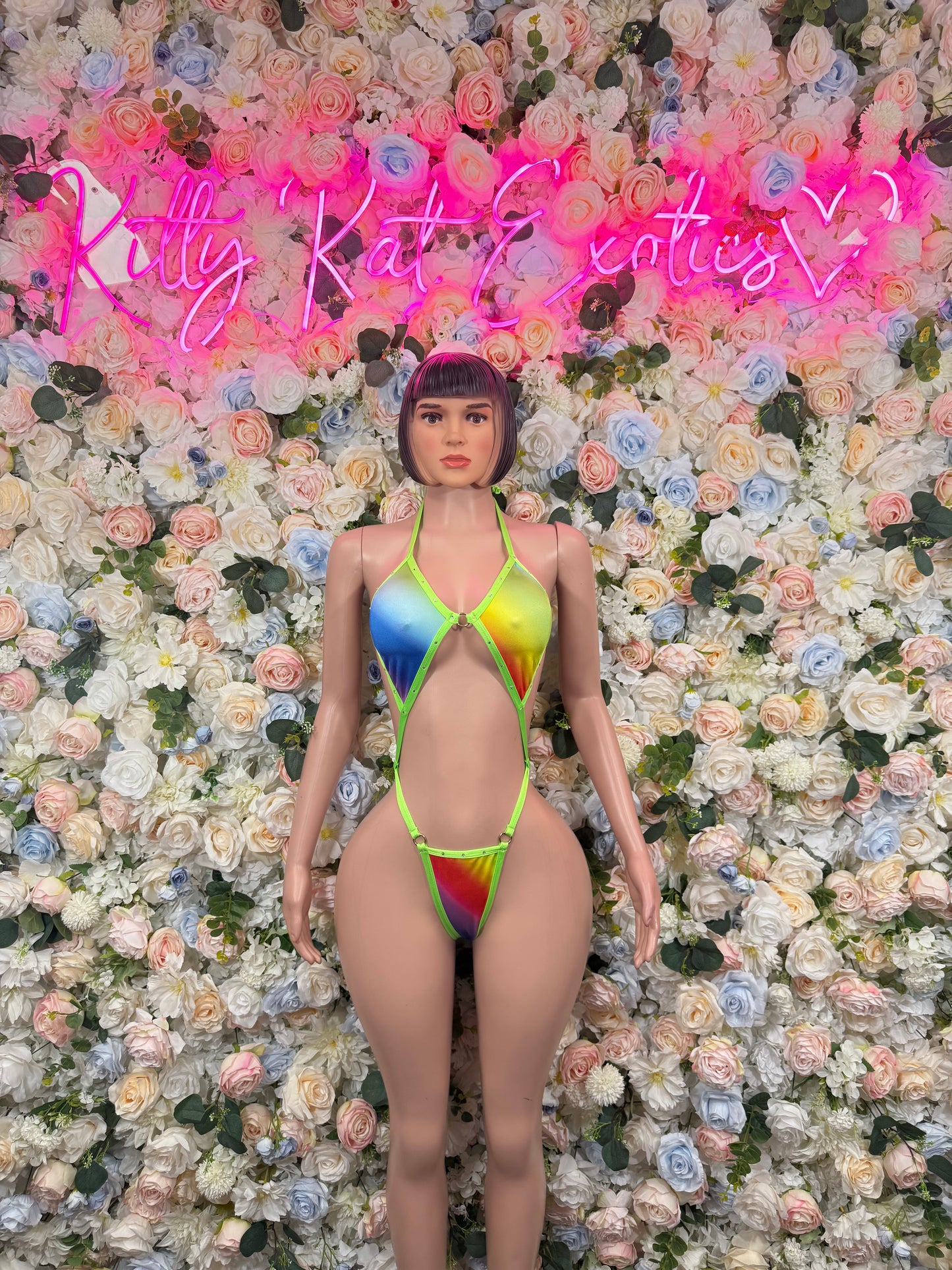 Festival Outfit One Piece Rave Bodysuit – Multicolor Rave Costume for Women, Exotic Dancewear, EDM Music Festival Clothing, Party Performance Outfit