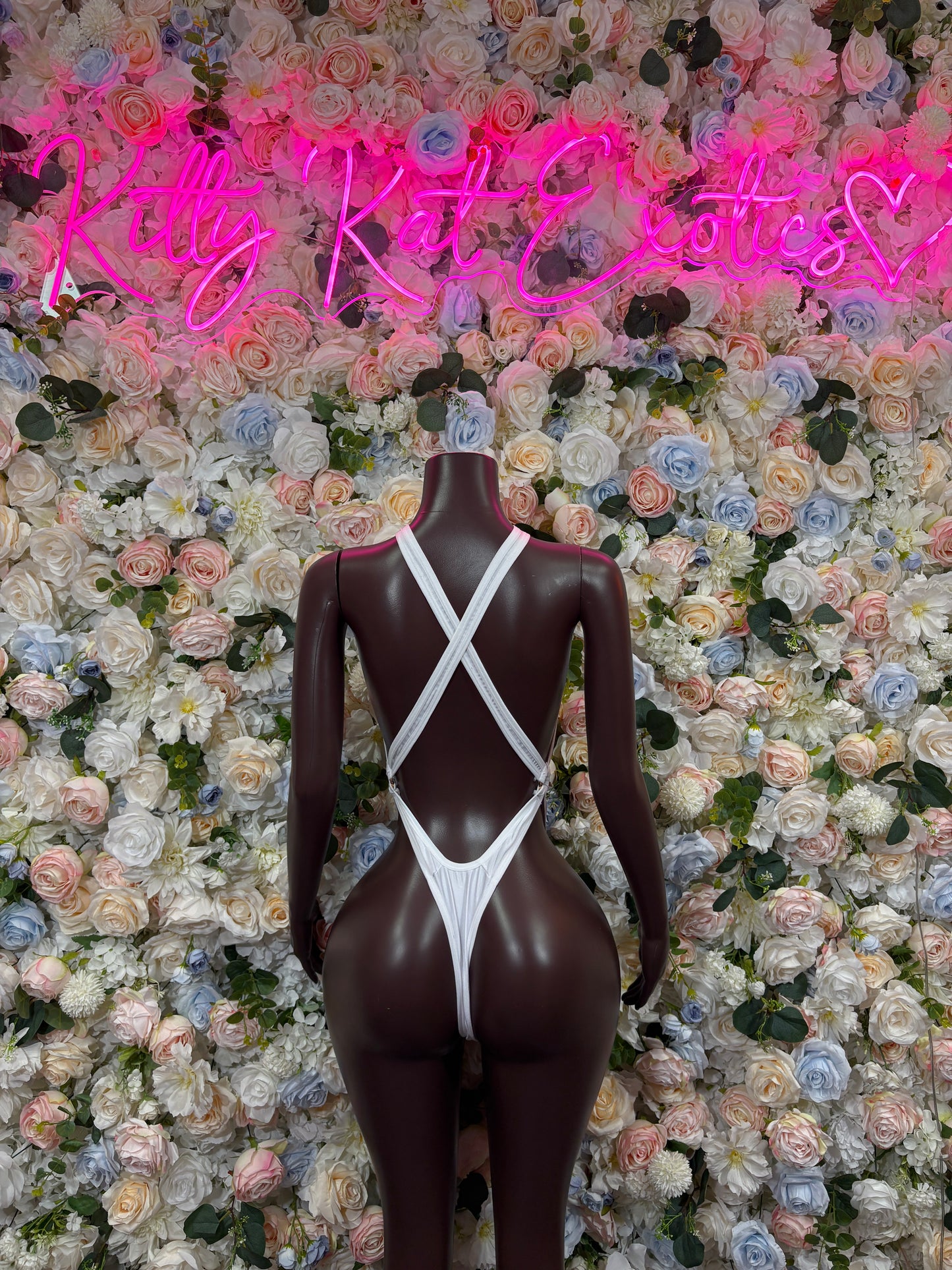 White Bodysuit Festival - Rave Outfit, Exotic Dancewear, Summer Performer Costume