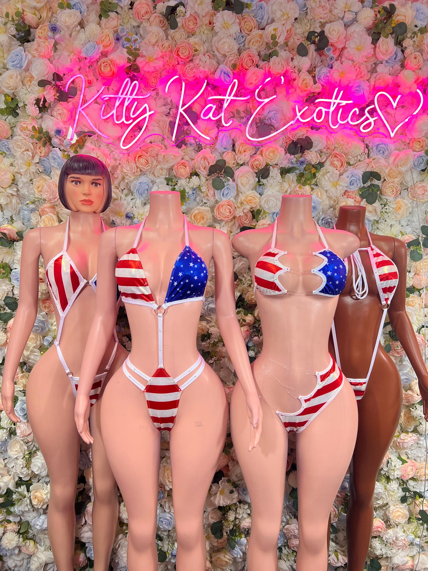 USA Flag Bodysuit – Patriotic Festival One Piece, Rave Dancewear