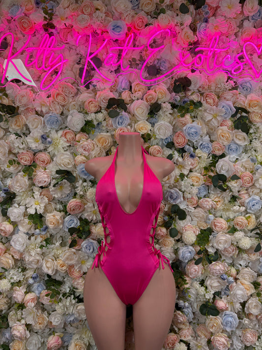 Bottlegirl Outfit One-Piece Pink Bodysuit   Bartender  | Exotic Dancewear Festival wear