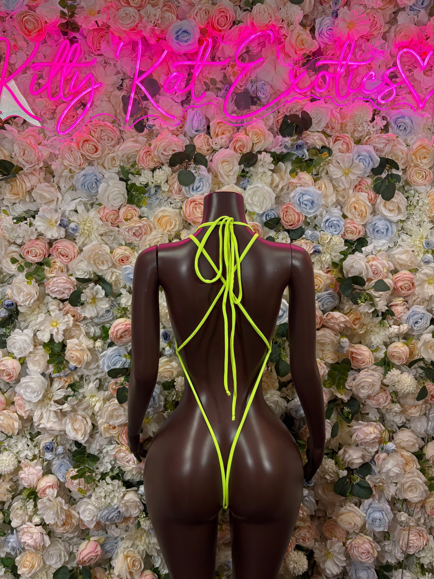 Ravewear One-Piece  Fishnet Bodysuit - Neon Green  | Exotic Dancewear for Performers, Raves, & Festival Clothing