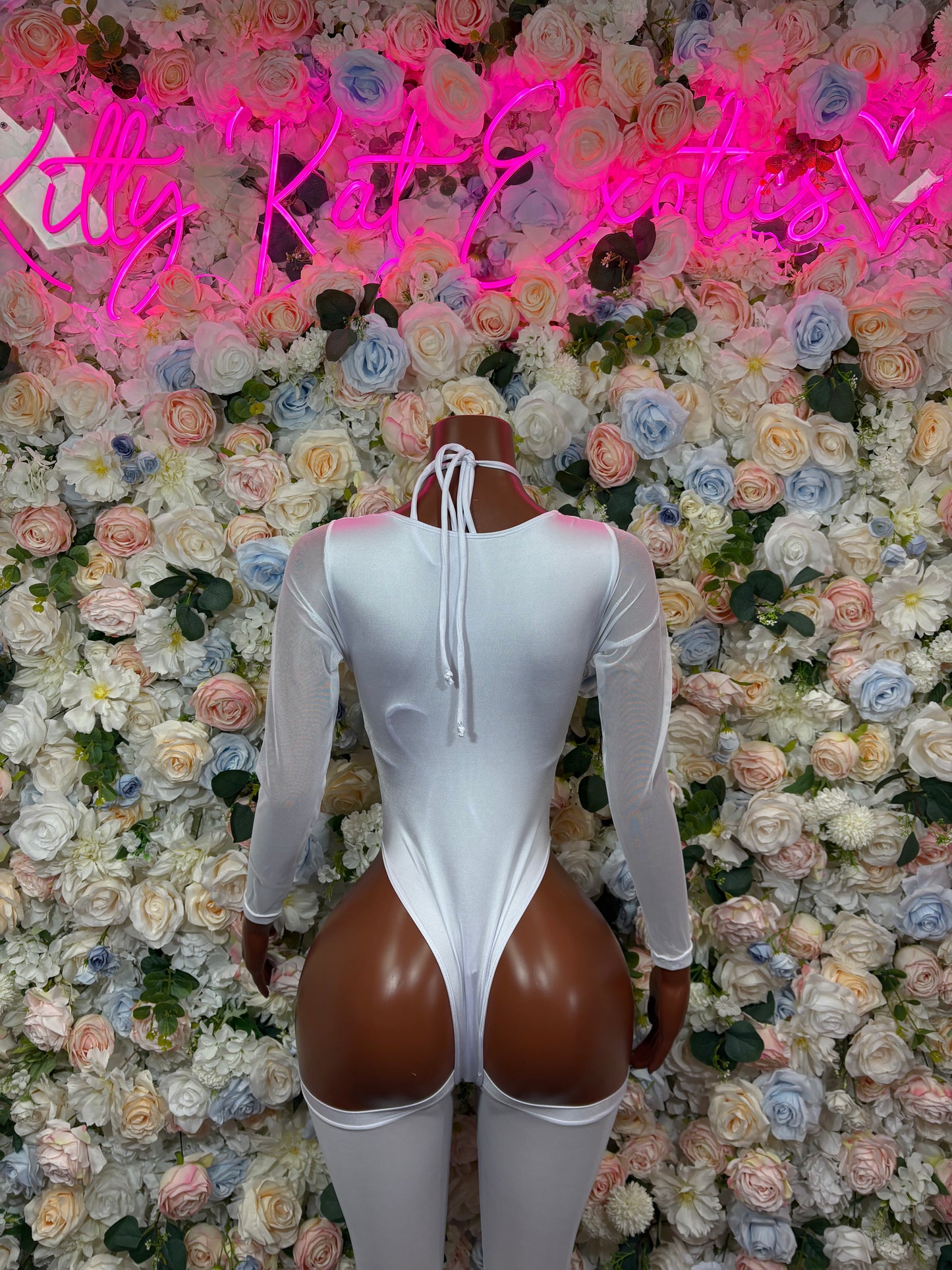 Bottlegirl Bodysuit Silver Cheetah One Piece - Hologram Design | Exotic Dancewear for Performers, Raves