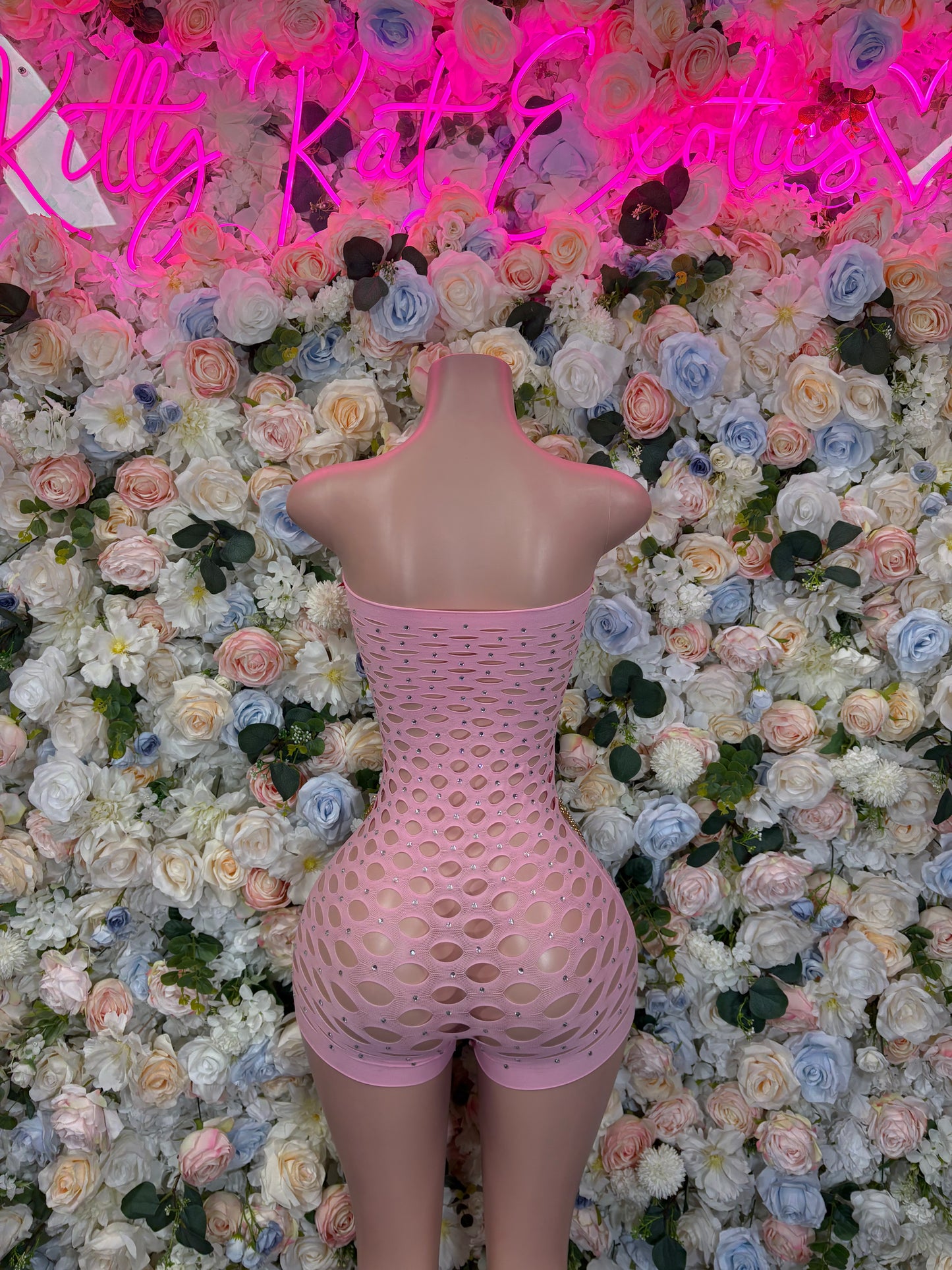 Custom made Fishent Pink Dress Exotic Dancewear Festival wear