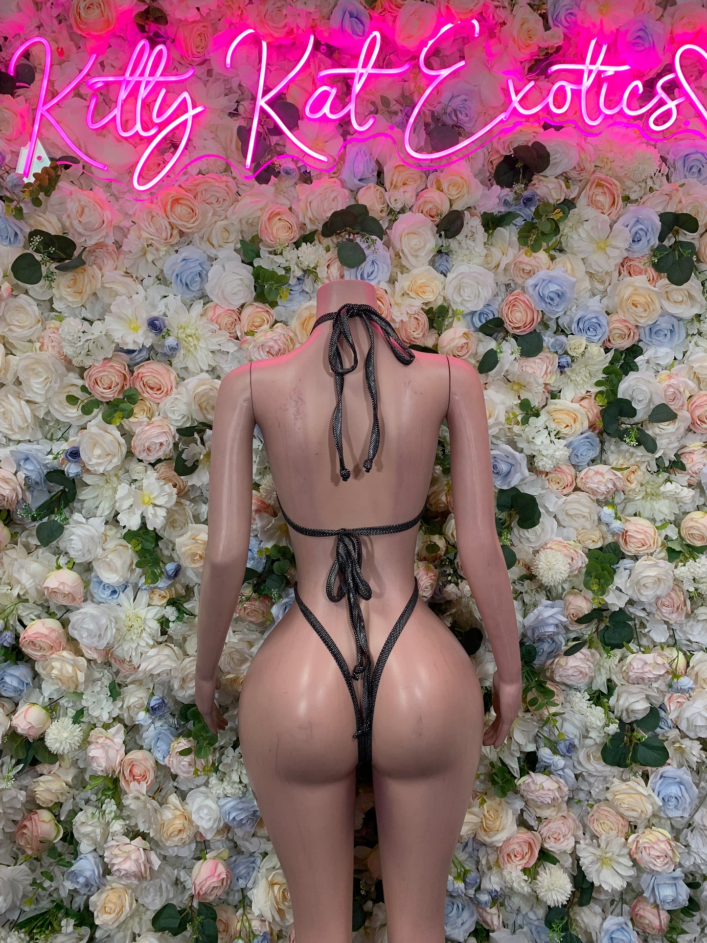 Black Latex One Piece Bodysuit – Rave Festival Bottlegirl Clubwear Exotic Dance Outfit