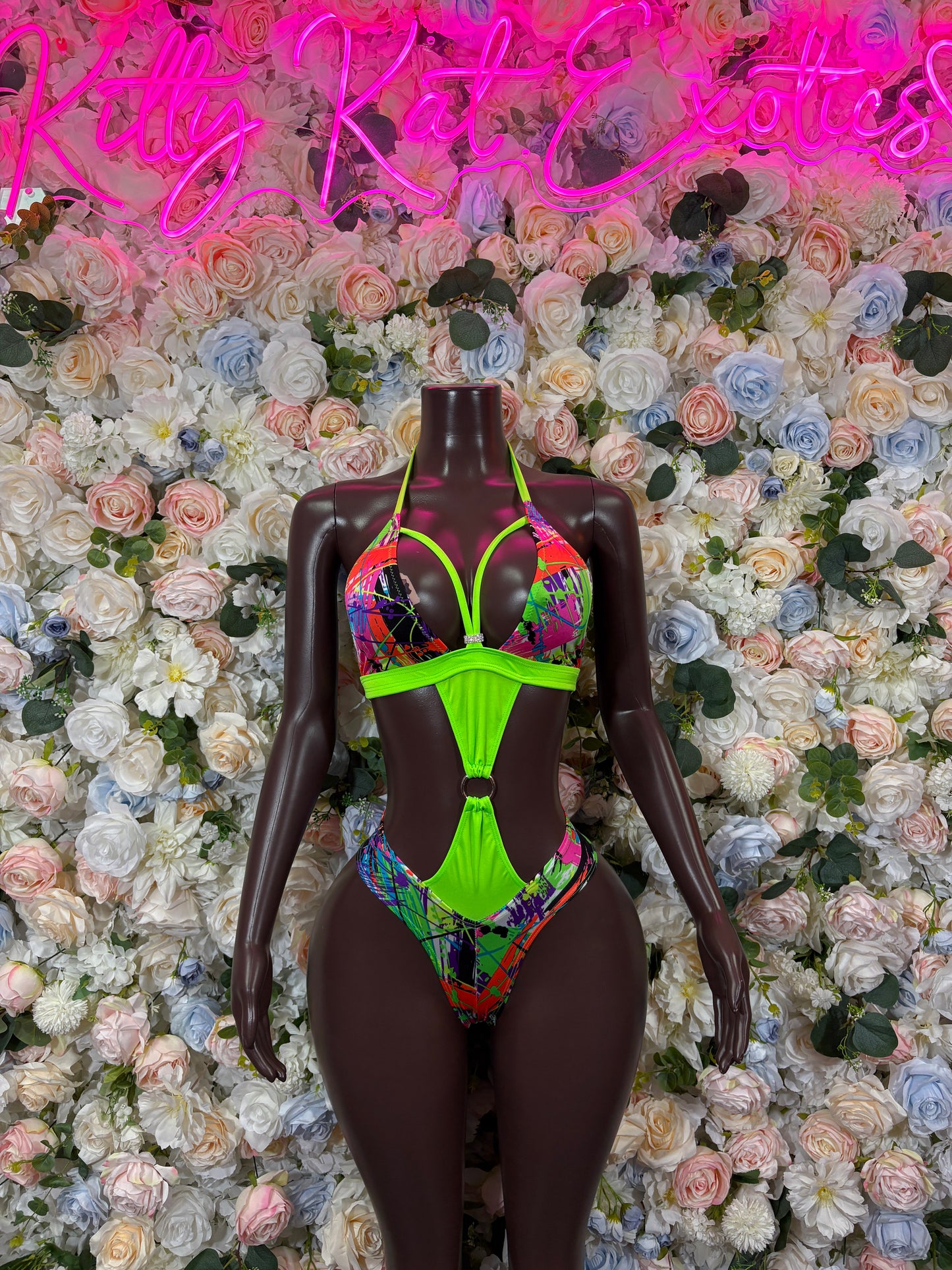 Festival Outfits - One Piece Multicolor Bodysuit -  Festival Outfit,  Dancewear