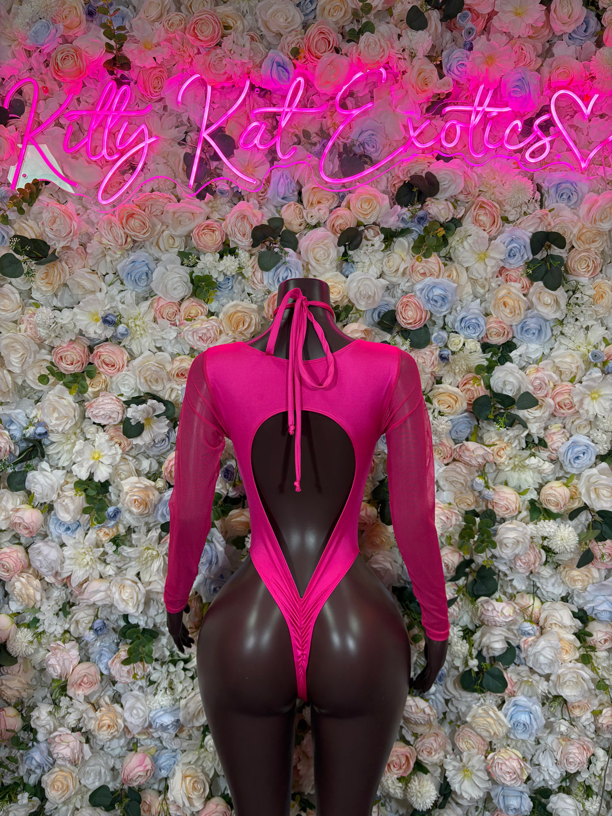 Pink Bottlegirl Bodysuit – One Piece Exotic Dancewear, Rave Outfit & Festival Clubwear
