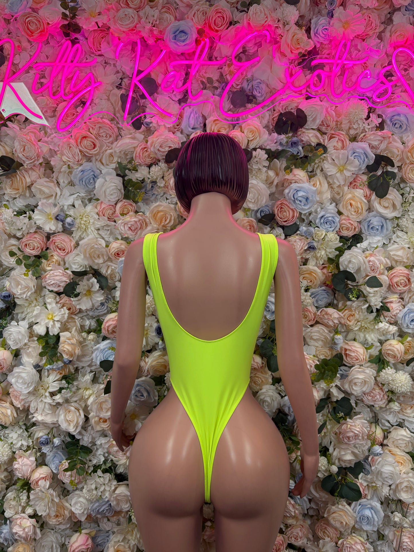 Exotic Dancewear One-Piece Bodysuit - Neon Green Raves, & Festival Clothing