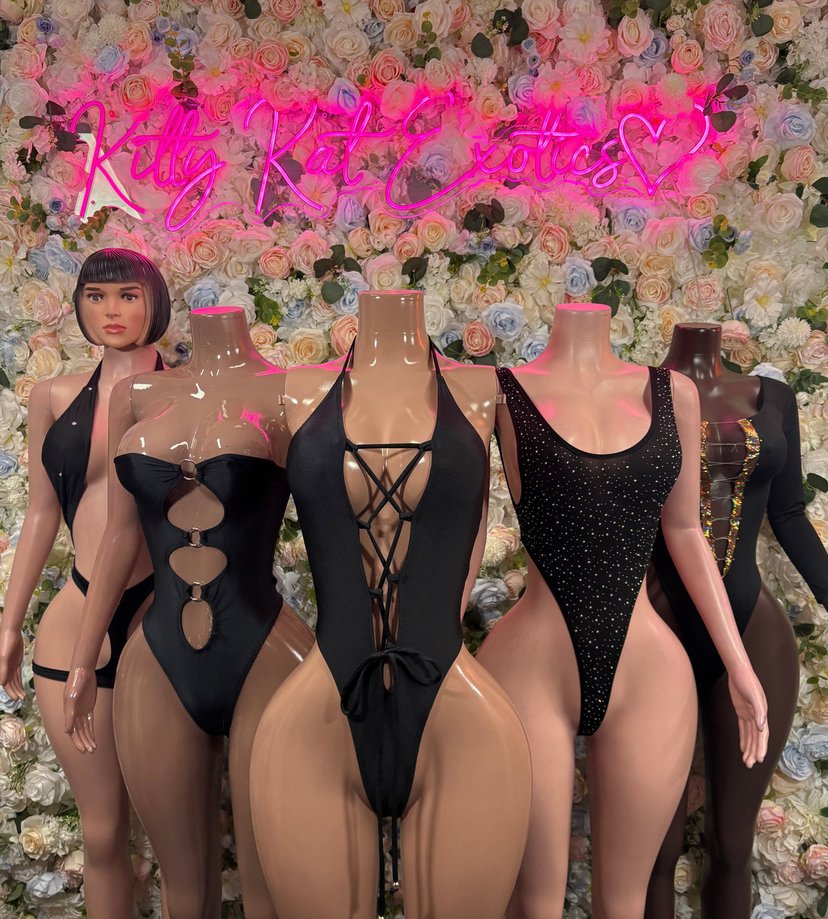 Black One Piece Bodysuit, Cutout Ring Detail Rave Outfit