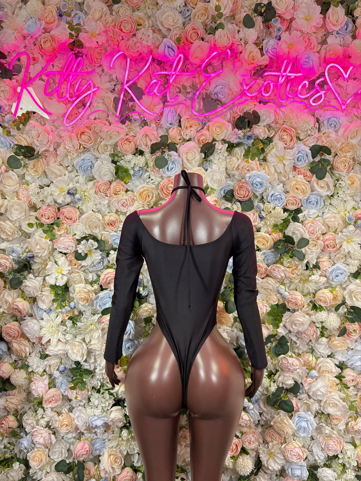 Black Long Sleeves Bodysuit Black - One Piece Exotic Dancewear Outfit,  Dancewear, Party Clubwear
