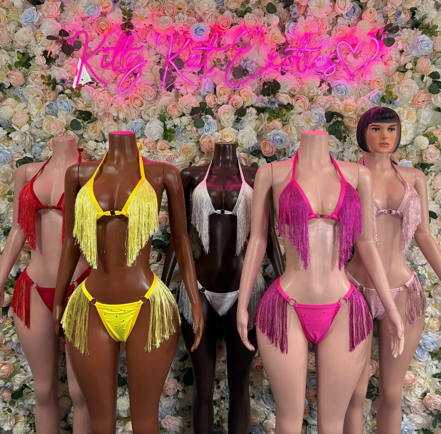 Ravewear Fringe Two Piece Set Pink Rave Outfit, Boho Festival Clothing