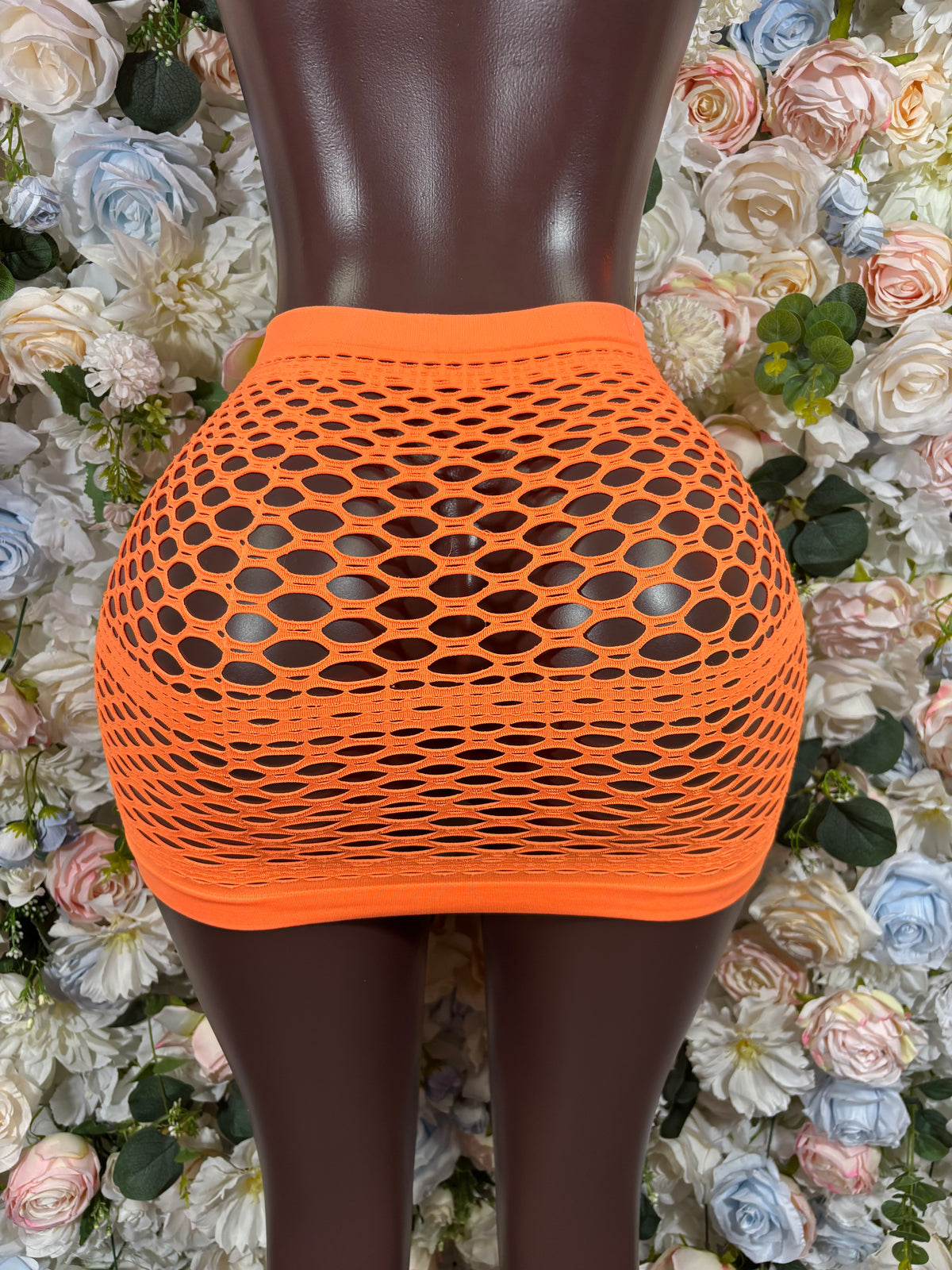 Green Fishnet Mini Skirt – Neon Rave Sheer Clubwear Cover Up
