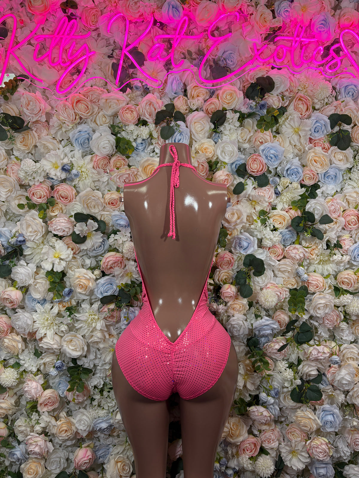 Pink One Piece Rave Festival Wear - Exotic Dancewear Clubwear Bottle Girl Ravewear