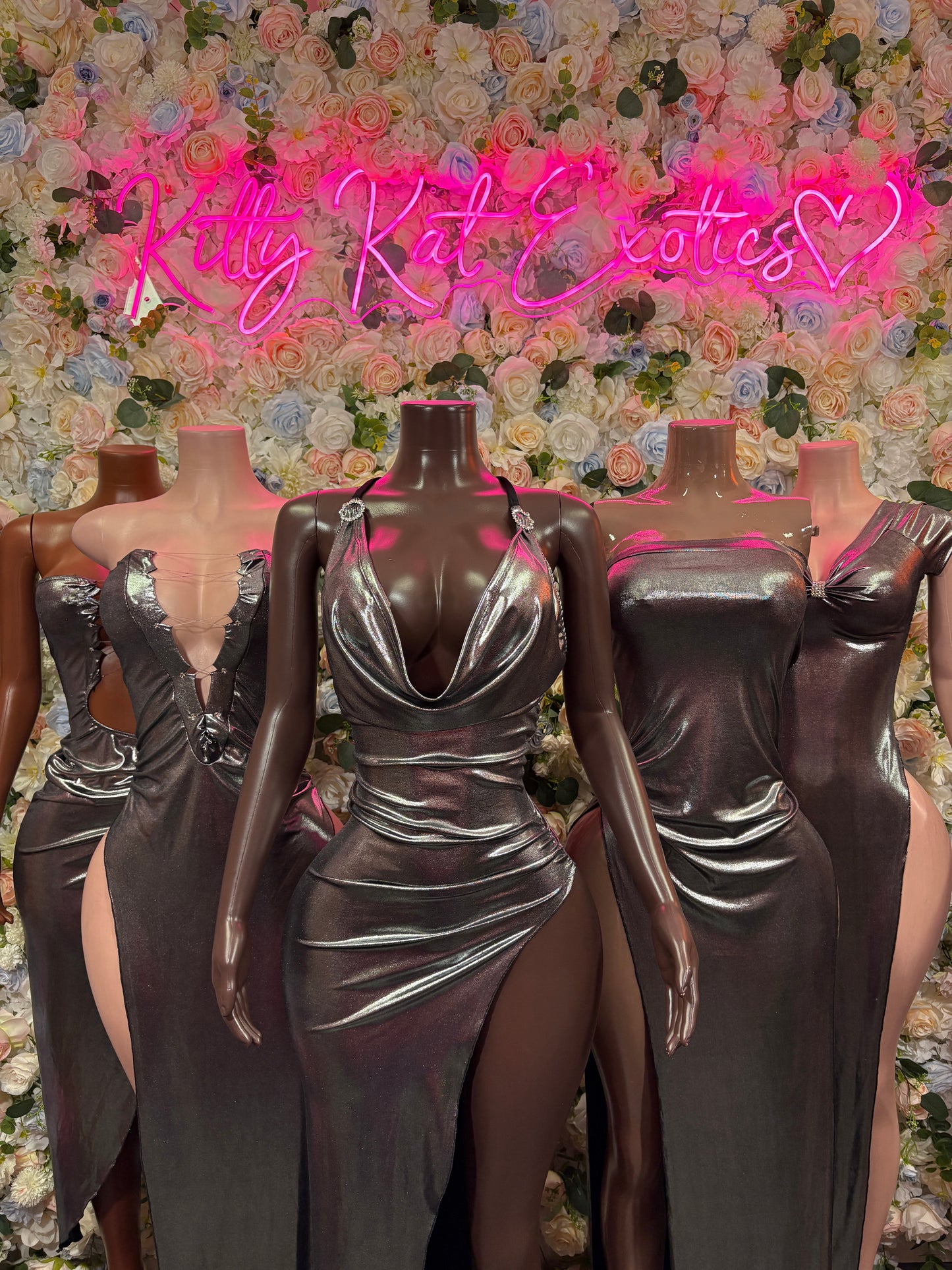 Silver Gown Exotic Dancewear   Elegant and Sexy Evening Gown for Performers, Events, or Special Occasions