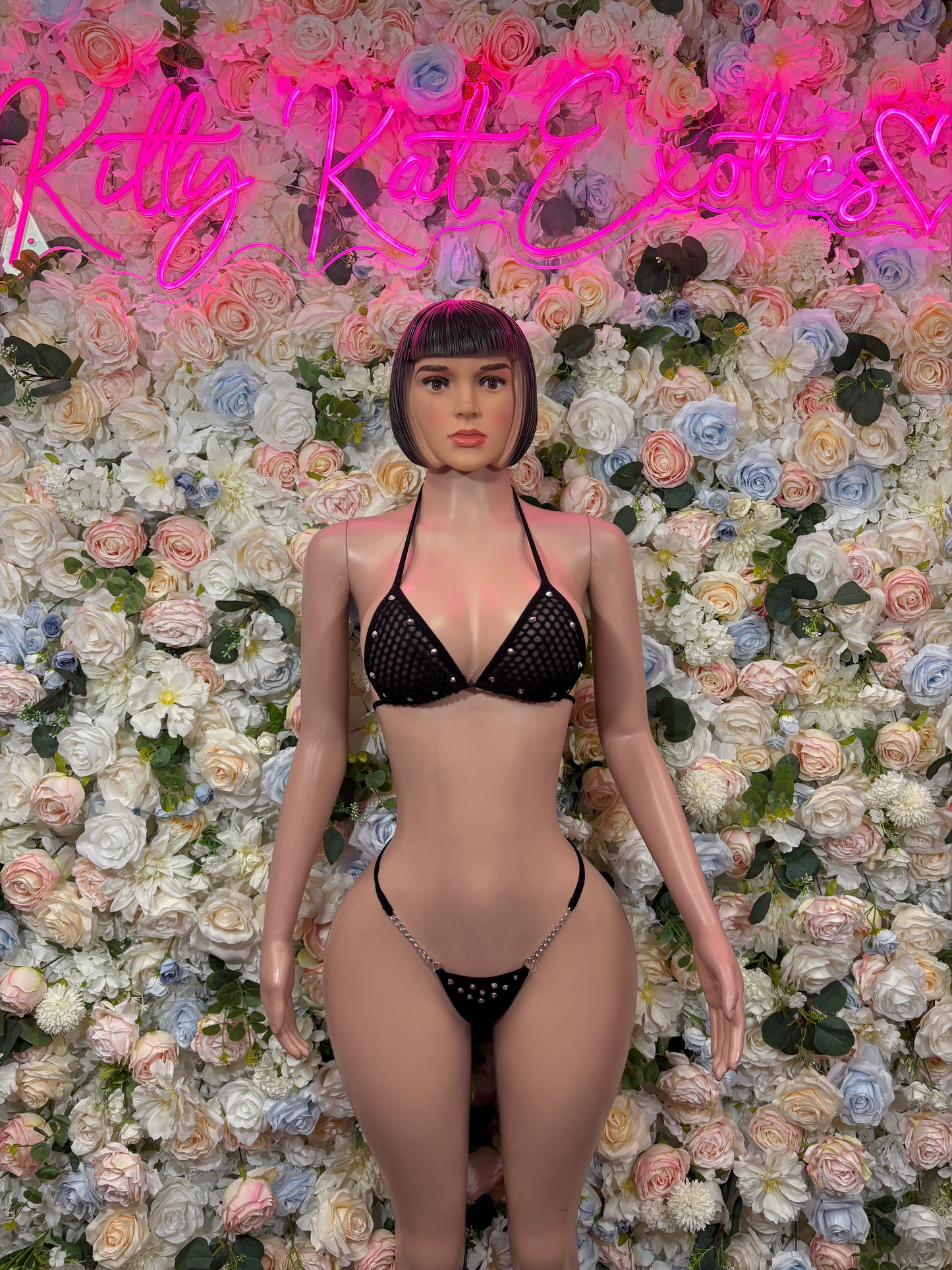Exotic Dancewear Black Two-Piece Bikini – Summer Festival & Rave Wear