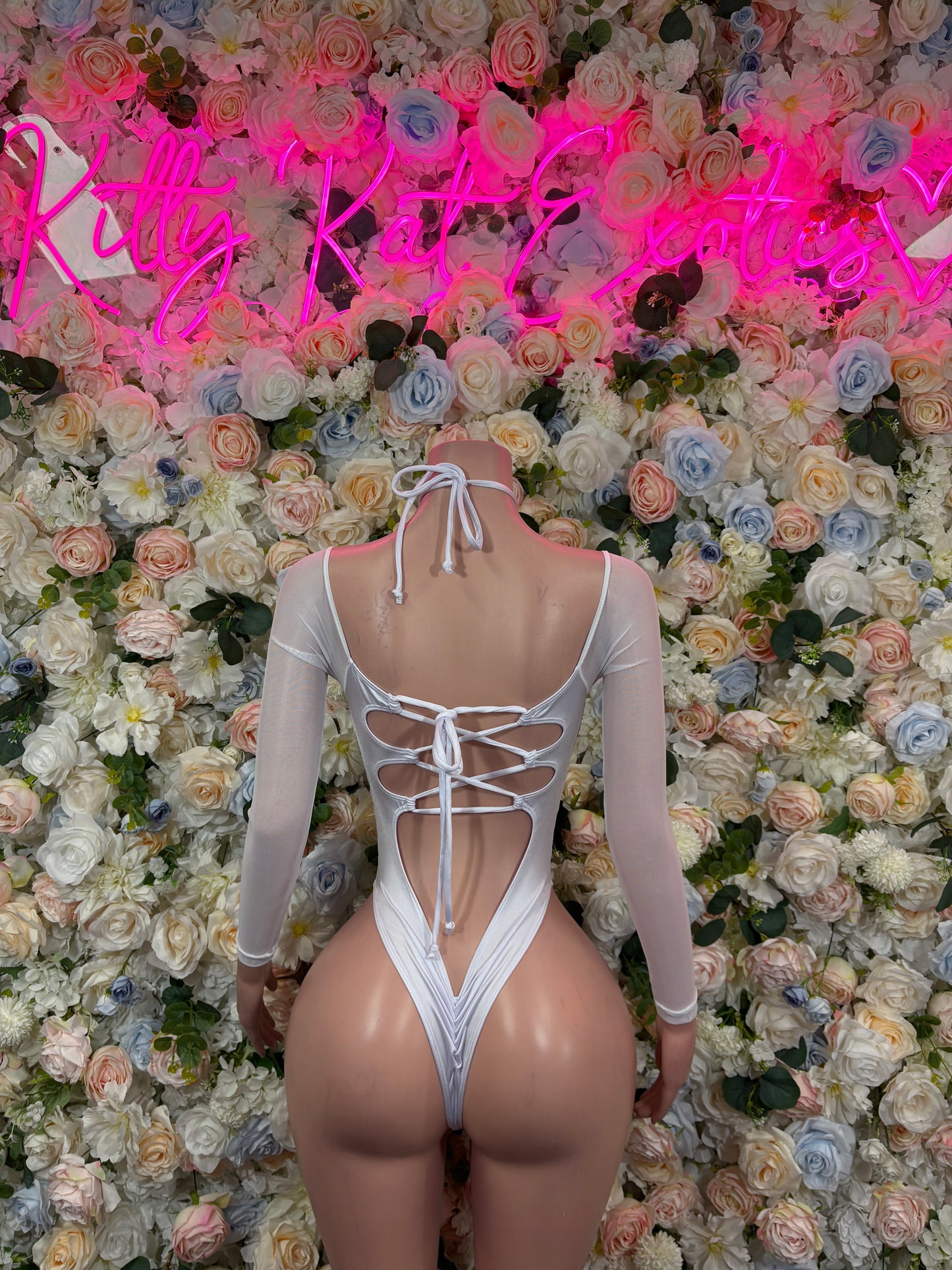 Bottlegirl Bodysuit Silver Cheetah One Piece - Hologram Design | Exotic Dancewear for Performers, Raves