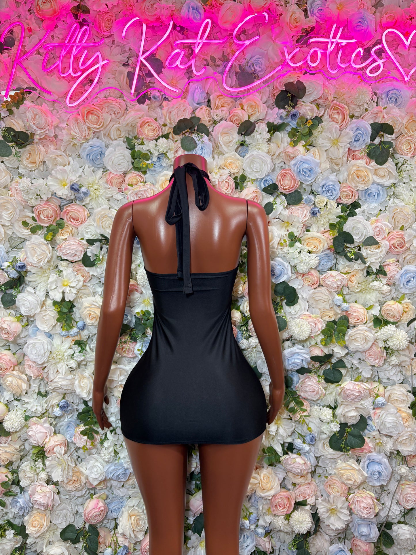 Black Dress - Sexy Date Night Club Dress | Rave Festival Exotic Dancewear Clubwear Bottle Girl Ravewear - KittyKatExotics
