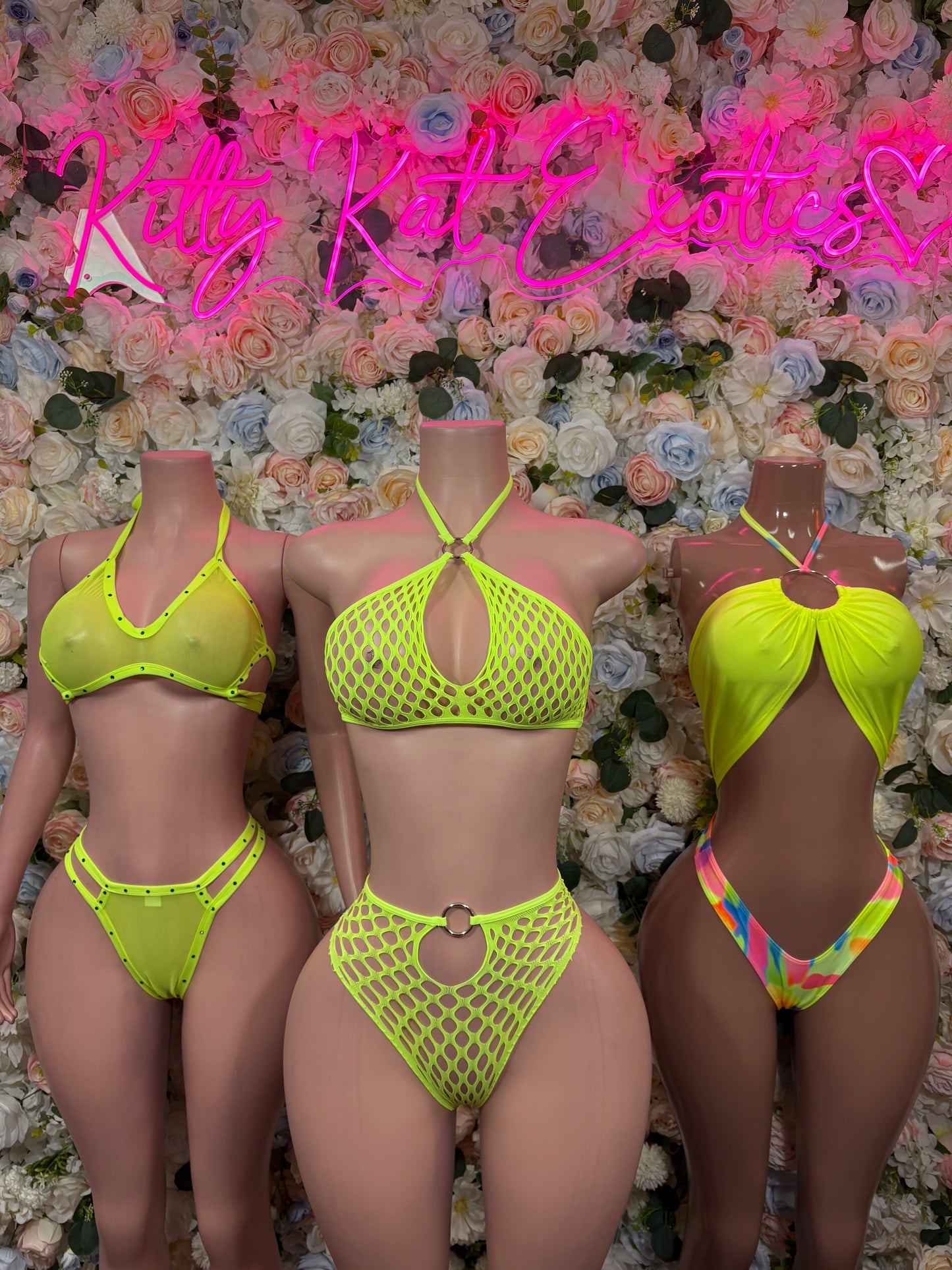 Neon Two Piece Fishnet Set –  Bottlegirl Bikini