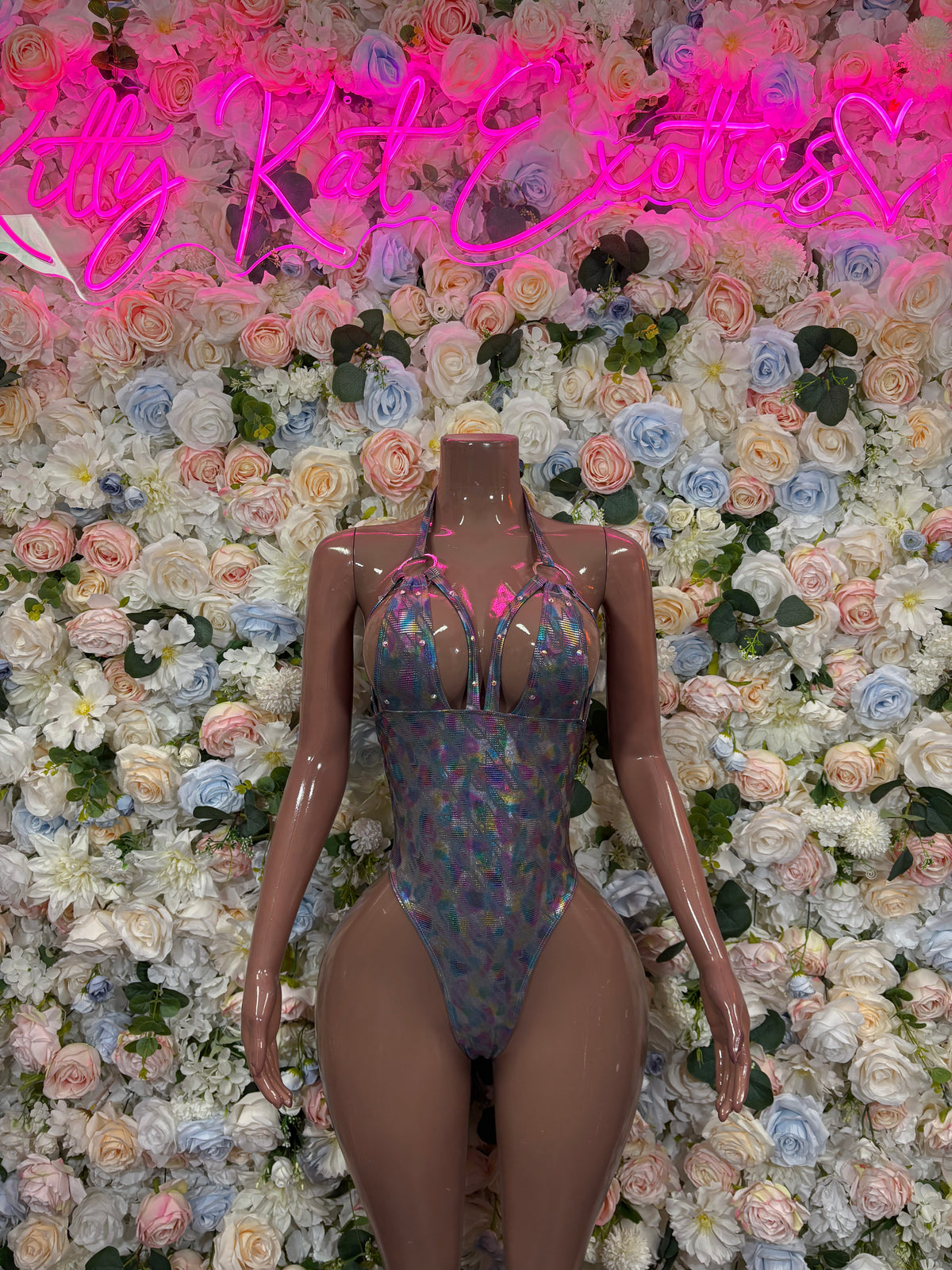 Holographic Multicolor One Piece – Iridescent Festival Dancewear