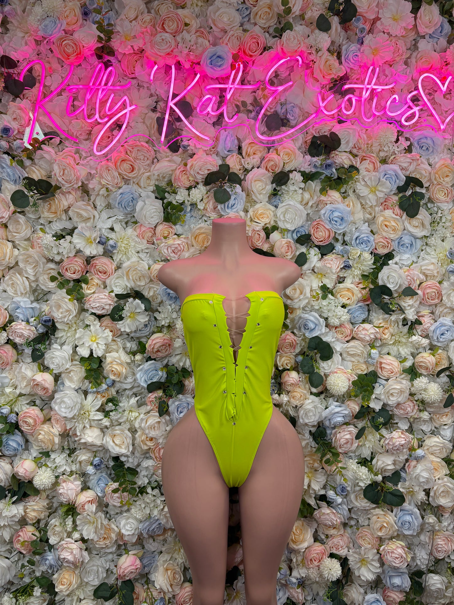 Ravewear One-Piece  Bodysuit - Neon Green  | Exotic Dancewear for Performers, Raves, & Festival Clothing