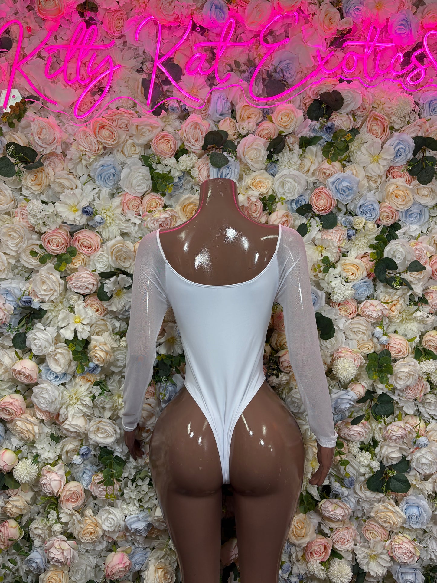 Bottlegirl White One Piece Bodysuit Exotic Dancewear Rave Festival Outfit