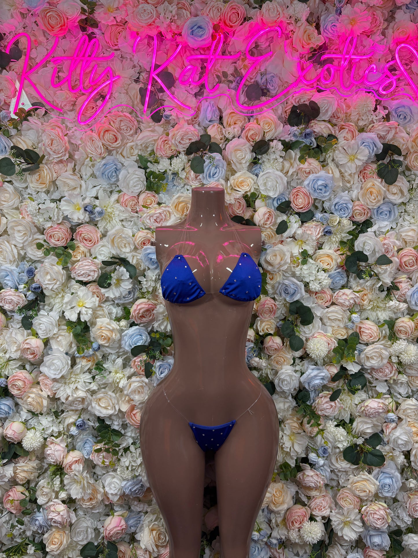 Royal Blue Bikini Two Piece Set Festival Outfit Dancewear Clubwear Ravewear