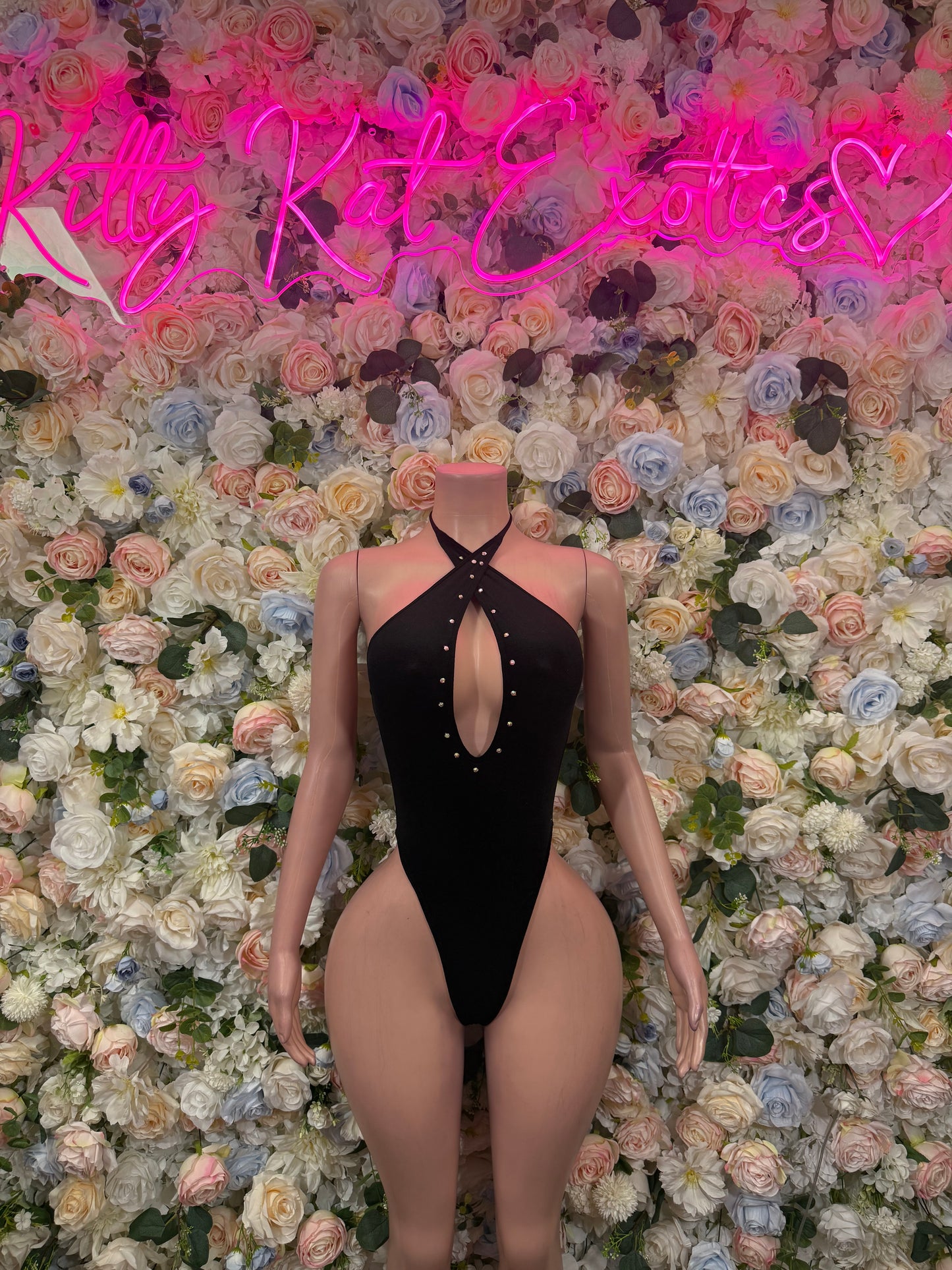 Black Bodysuit One-Piece Ravewear Bartender Outfit Clubwear