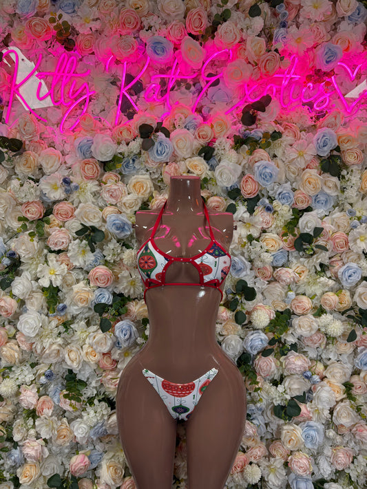 Bottlegirl Christmas Lingerie Two Piece S Outfit Bartender Dancewear Festival