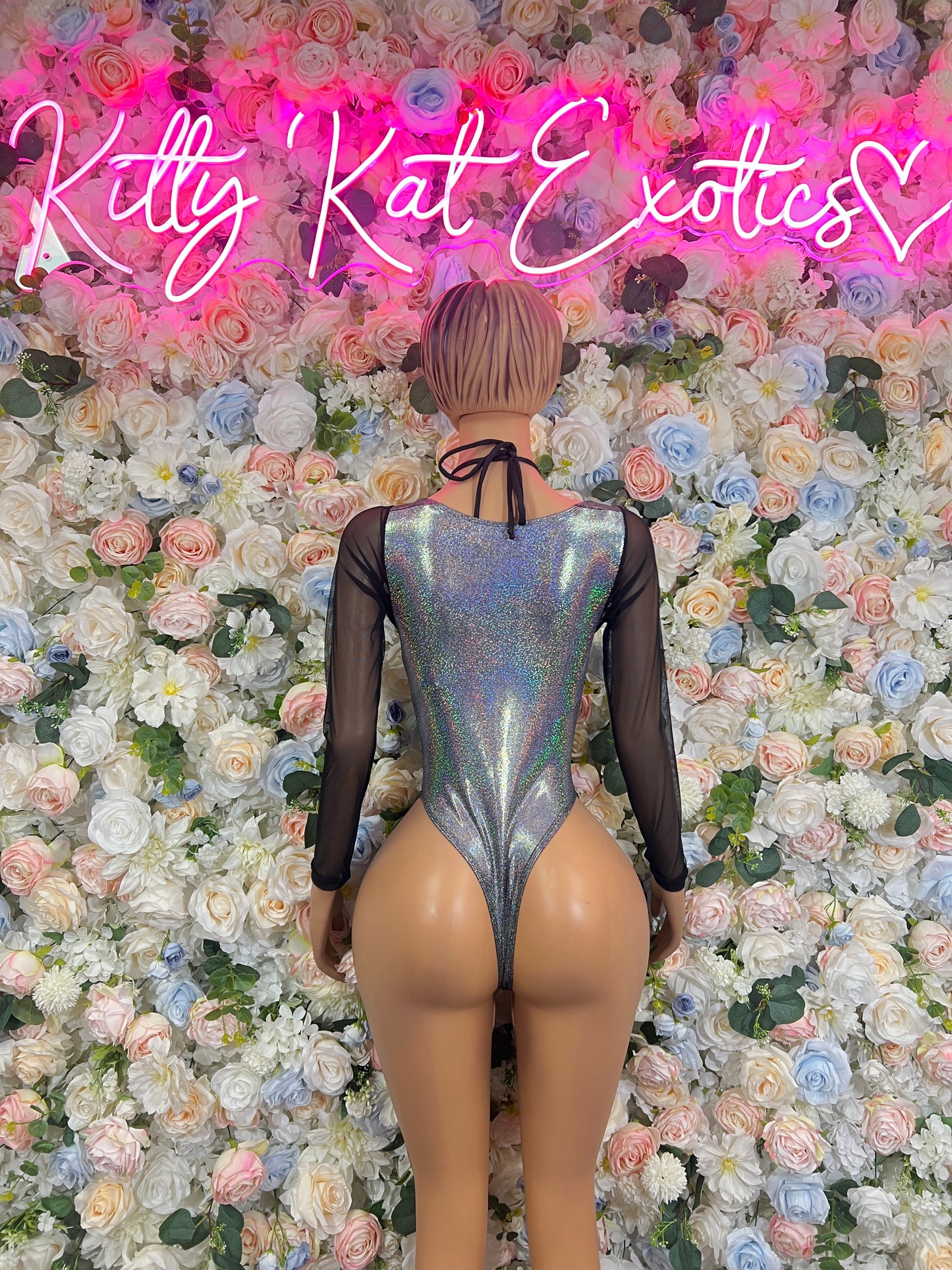 Bartender Outfits - Chrome Metallic Bodysuit