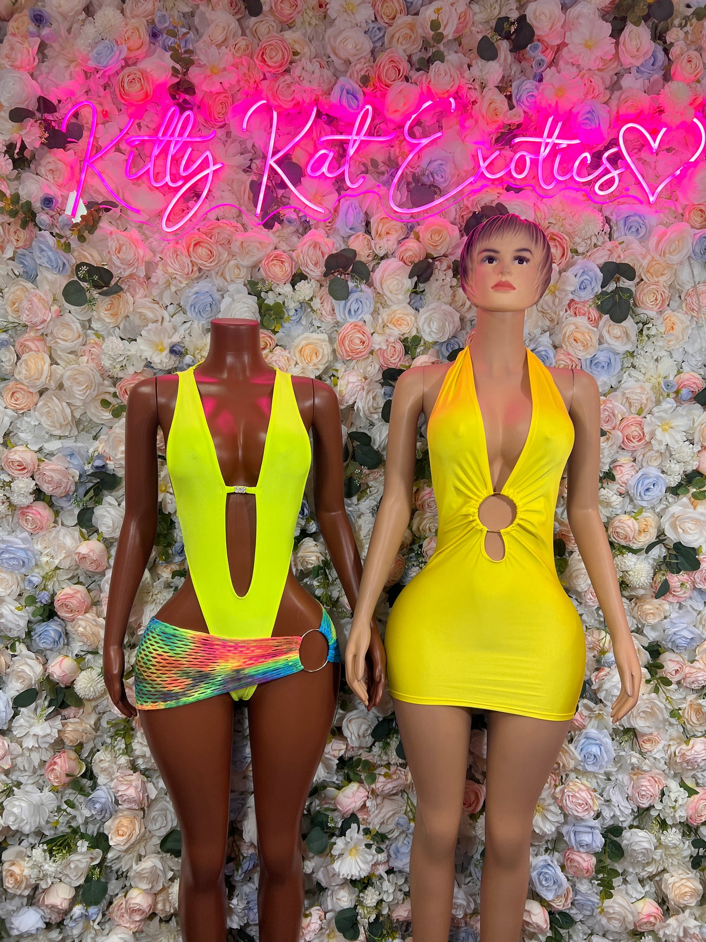 Yellow Dress Exotic Dancewear  Evening Date Night Dress Womens Clothing