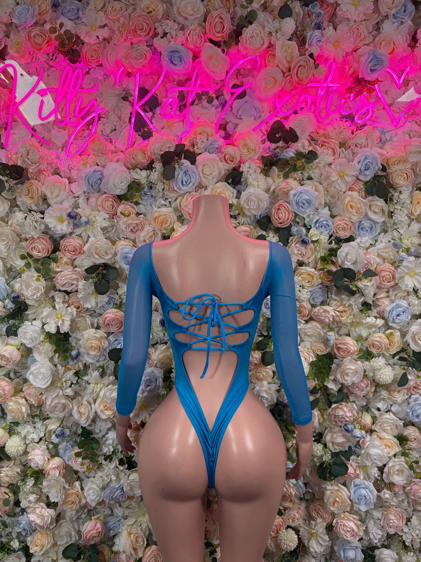 Bottlegirl Outfit One-Piece Island Print Bodysuit - Hologram Design | Exotic Dancewear for Performers, Raves