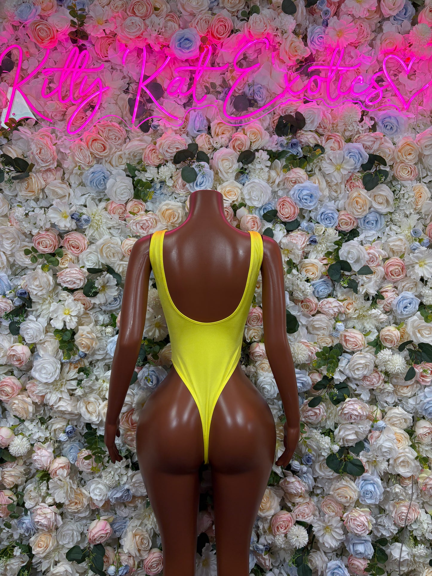 Yellow Bartender Bodysuit - Sexy One Piece Rave Clubwear Outfit for Women Bottlegirl Bottle Service