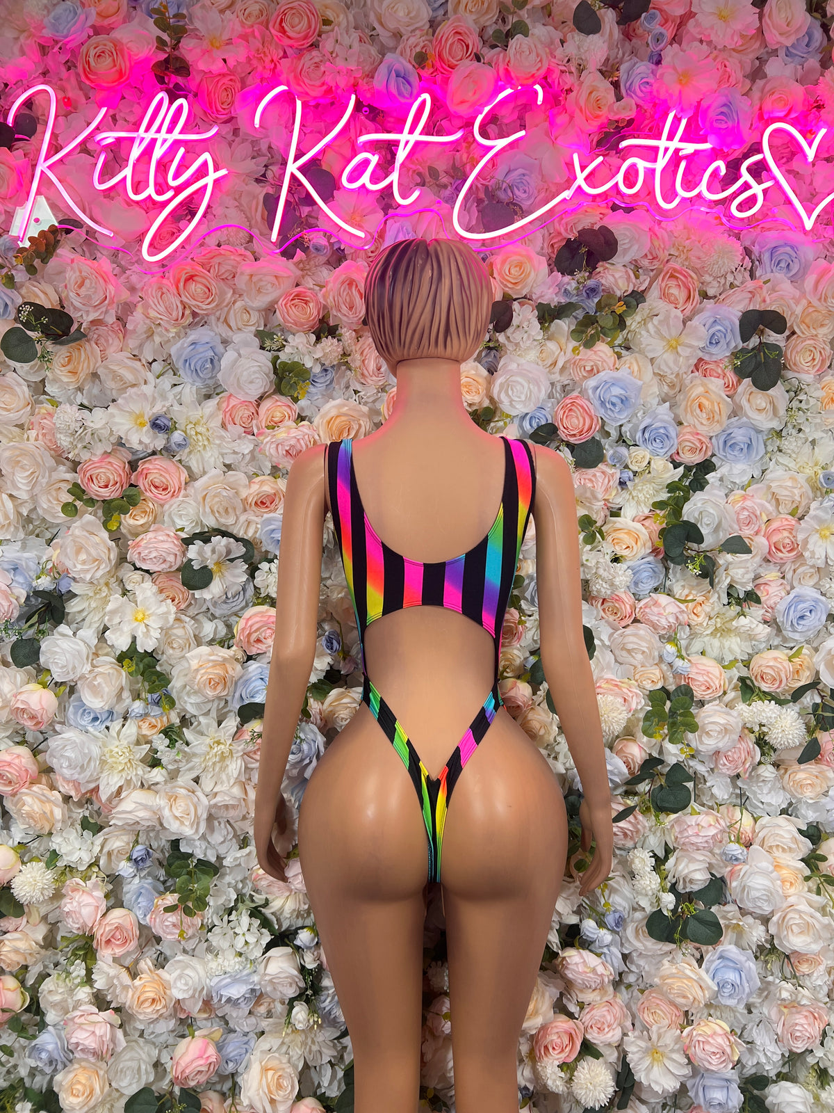 Rave Bodysuit One-Piece Multicolor Oufit– Exotic Dance & Rave Clothing
