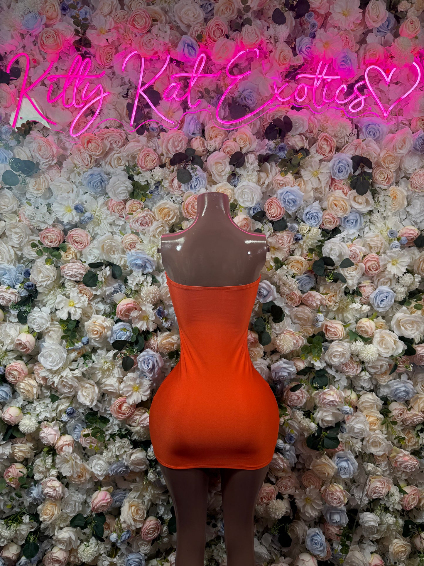 Women’s Orange Dress   – Exotic Dancewear Ravewear