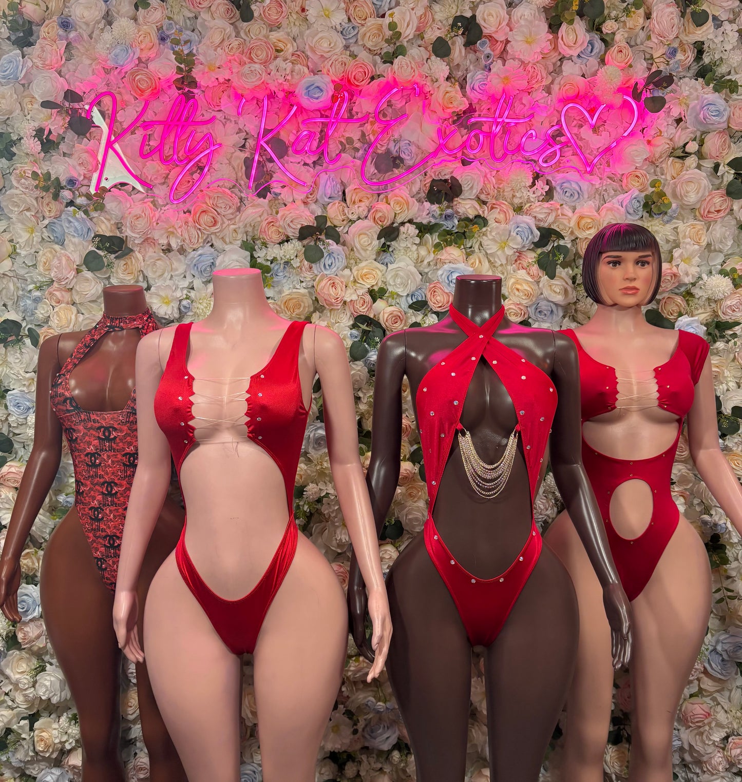 Ravewear Bodysuit Red Festival Outfit - Exotic Dancewear