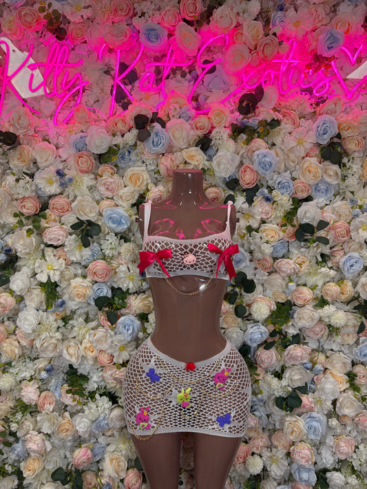 Custom made Fishent Dress Exotic Dancewear Festival wear