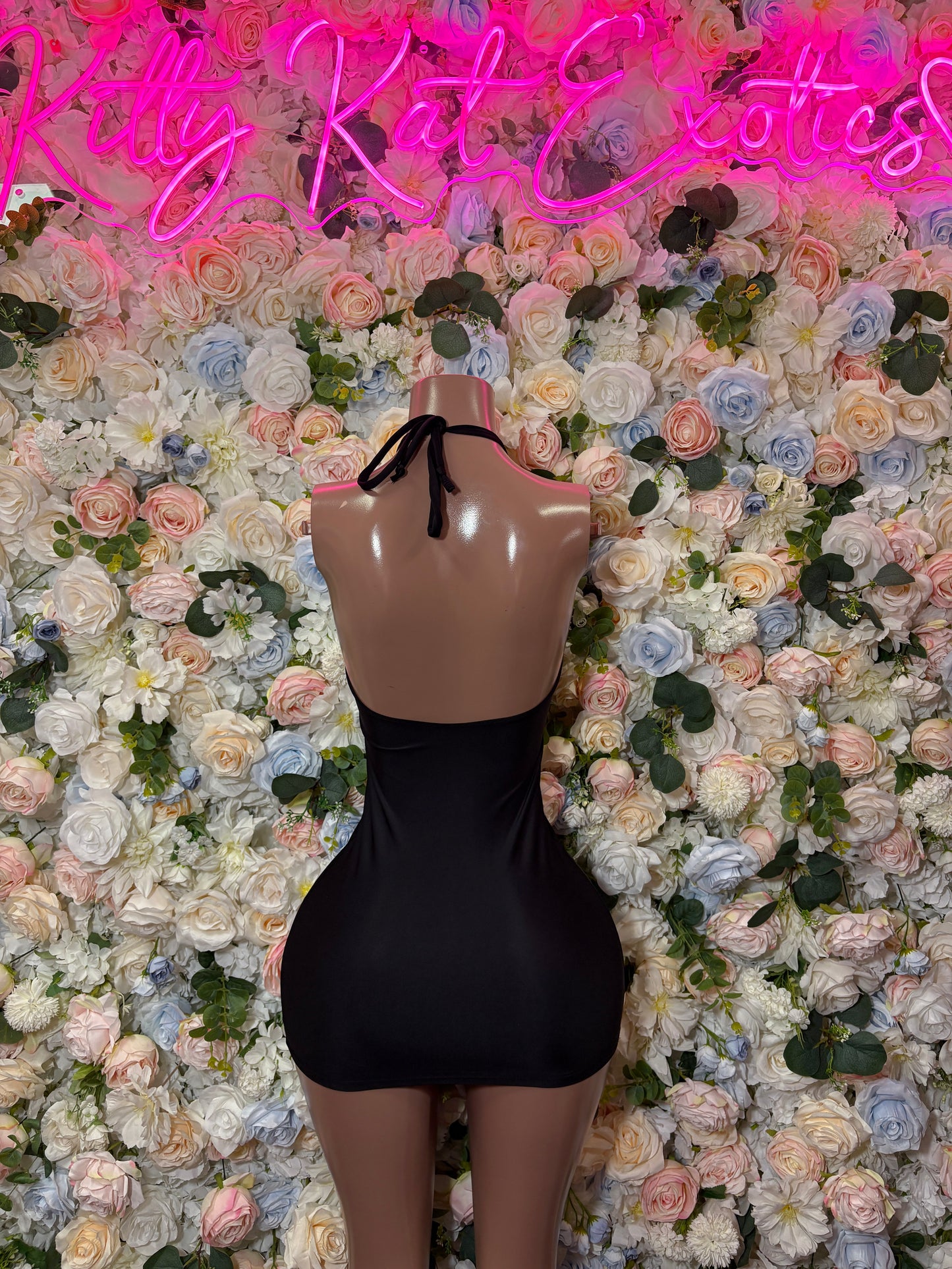 Black Dress - Date Night Club Dress | Rave Festival Exotic Dancewear Clubwear Bottle Girl Ravewear