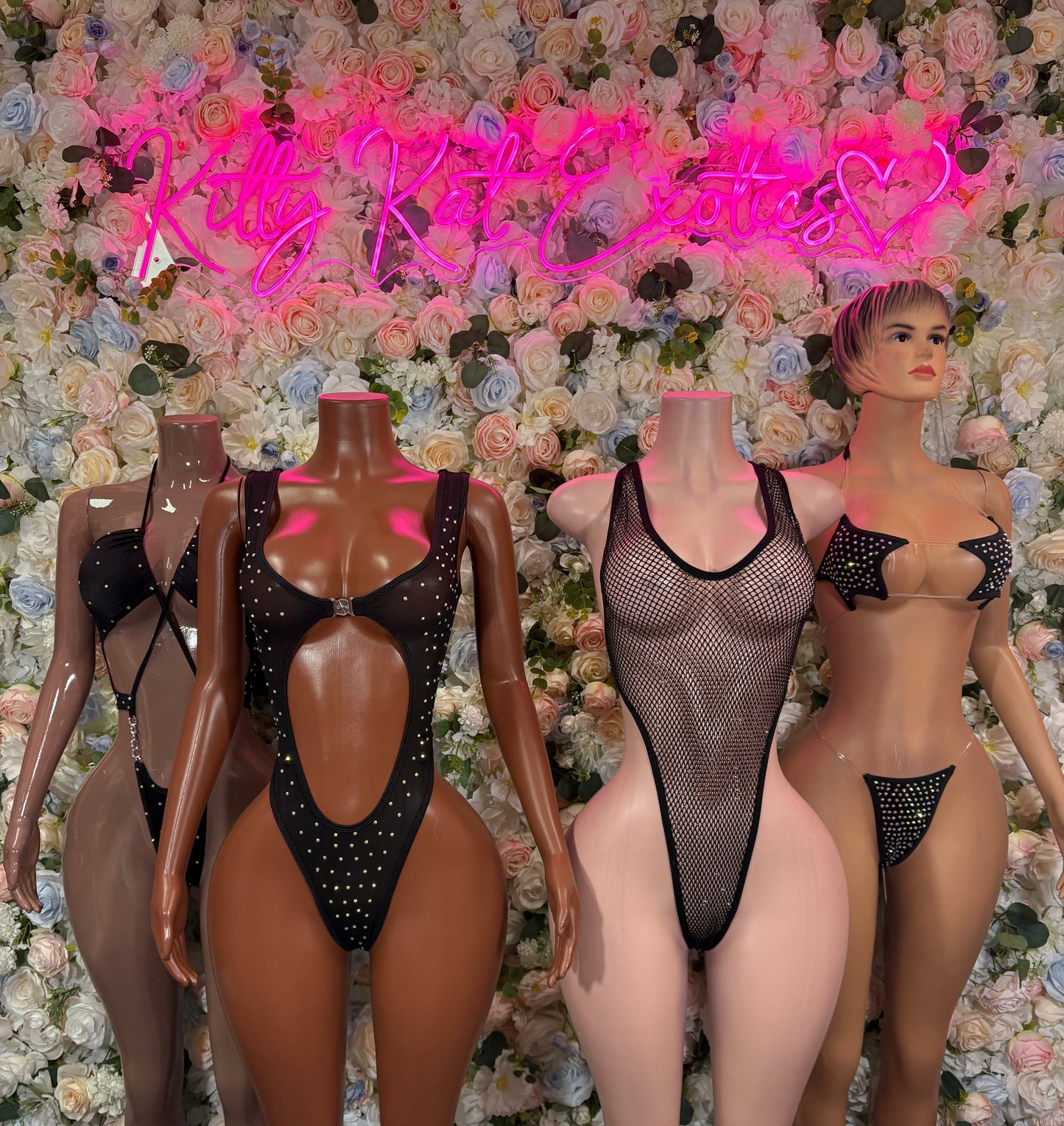 Black Rhinestone Cutout Bodysuit – High Cut Bottlegirl Dancewear, Rave Club Outfit