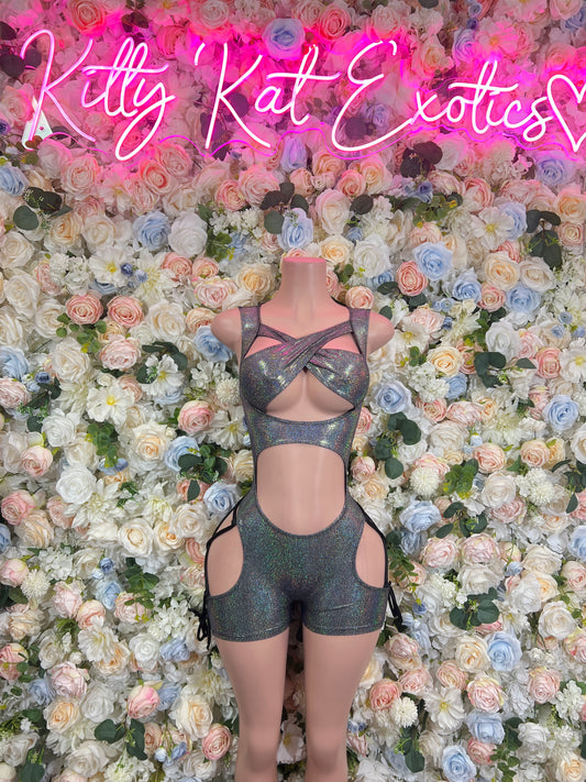 Bartender Outfits - Chrome Metallic Bodysuit