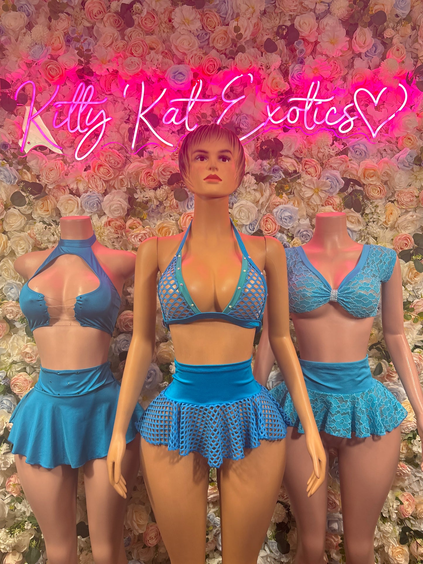 Blue Mini Skirt Two Piece Set – Festival Rave Wear