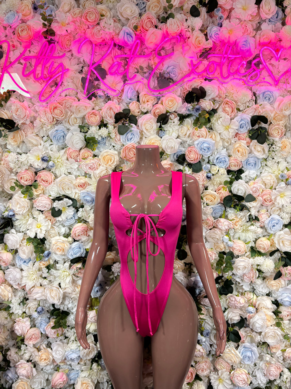 Bottlegirl Bodysuit One Piece Pink Bodysuit – Festival Exotic Dancewear Rave Outfit