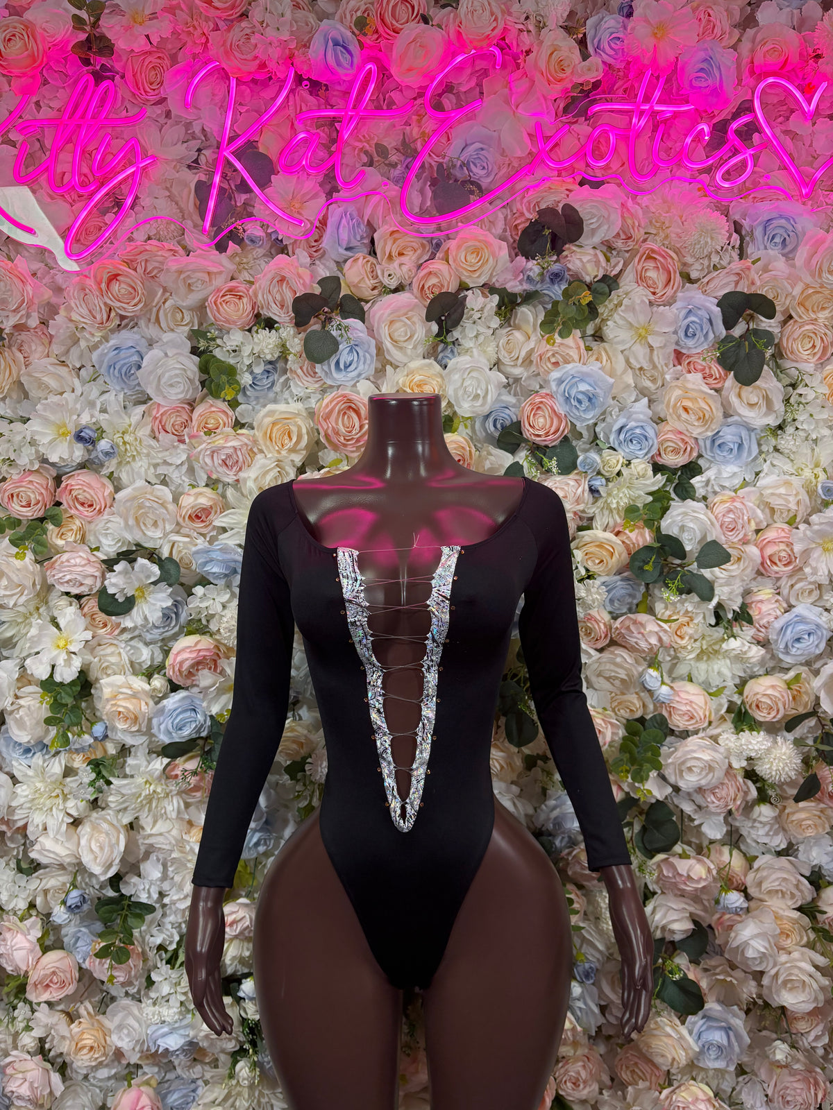Black One Piece Bodysuit, Exotic Dancewear, Rave Outfit, Clubwear