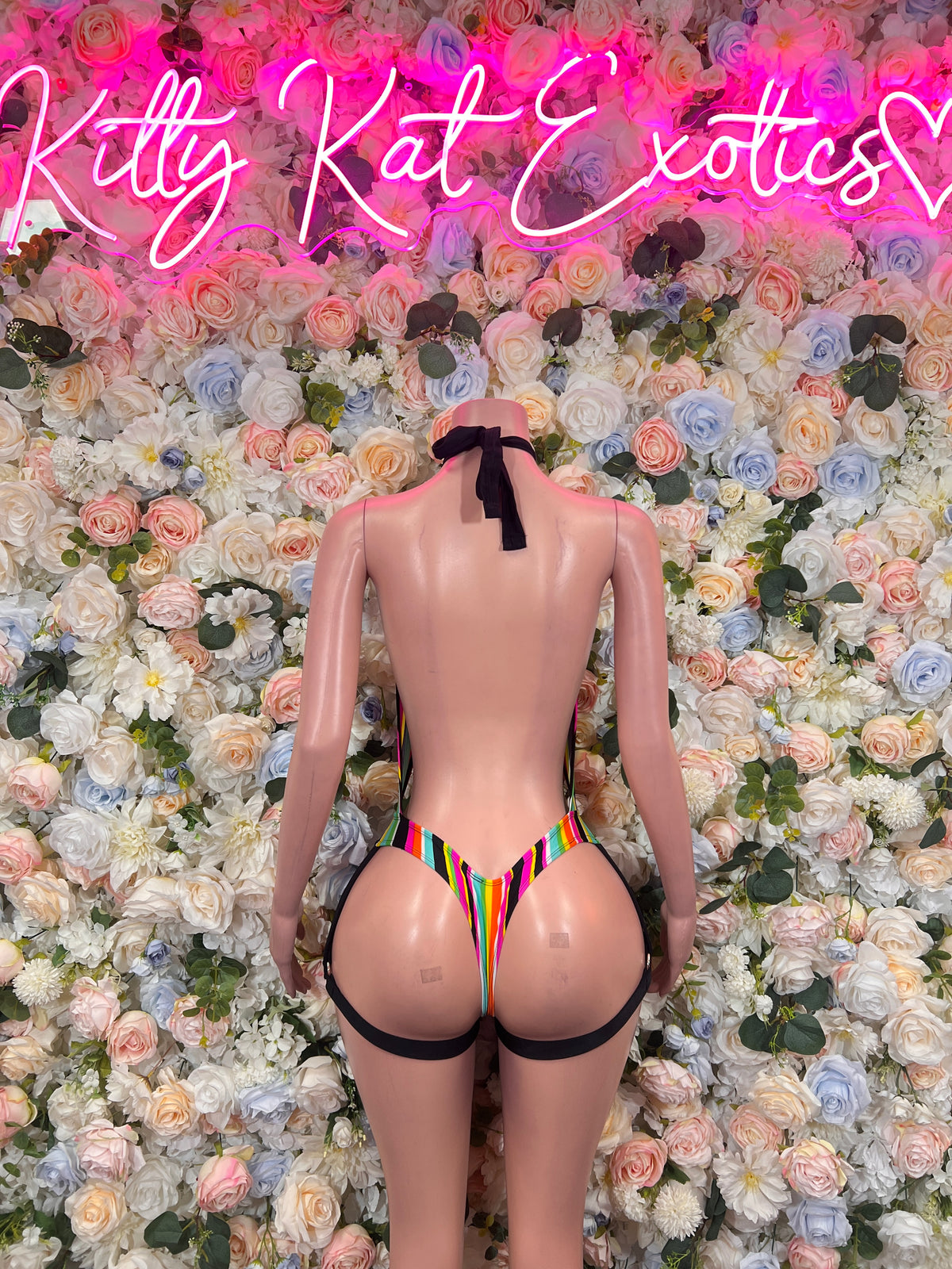 Rave Bodysuit One-Piece Multicolor Oufit– Exotic Dance & Rave Clothing